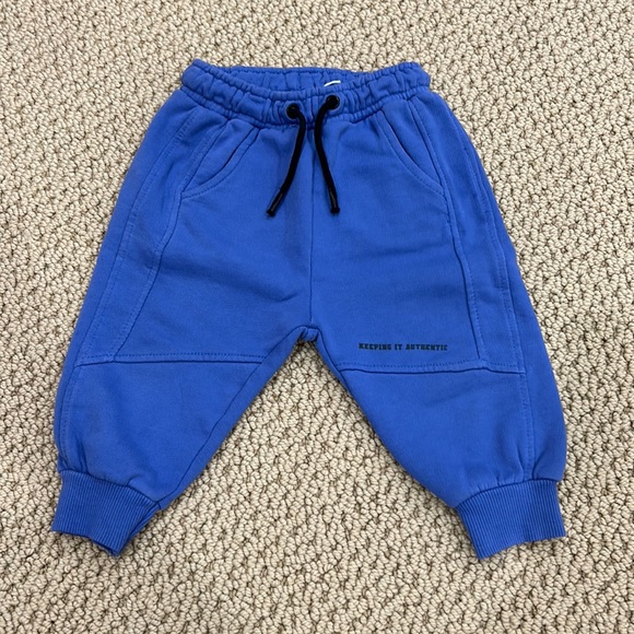 Zara Baby Blue Joggers Size 12-18 Months - Picture 1 of 7